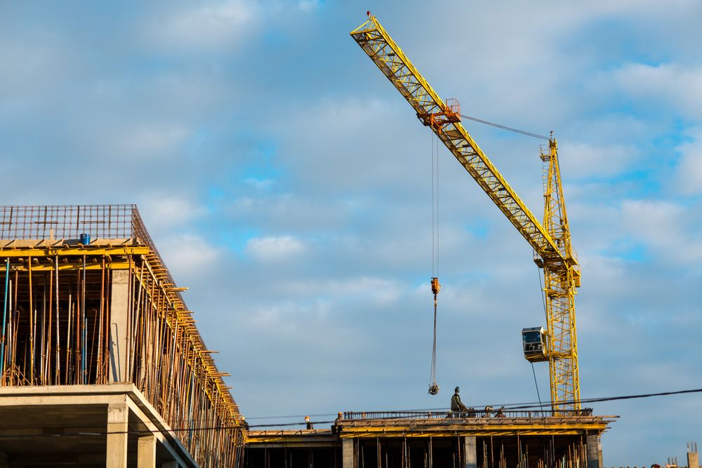 Crane at construction site