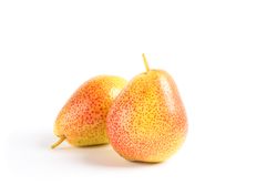 Fresh sweet pears isolated on blank background