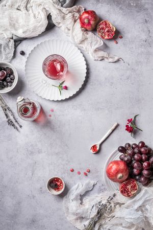 Ingredients for pomegranate juice