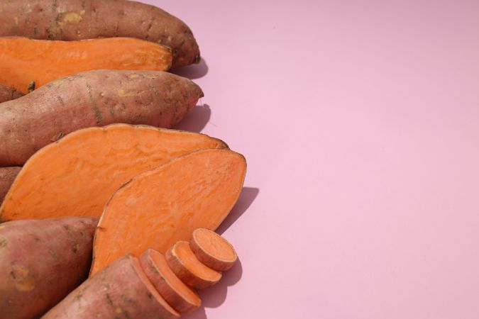 Sweet potato, concept of healthy food, vegetables