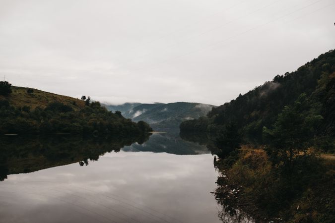 Amazing lake near mountains
