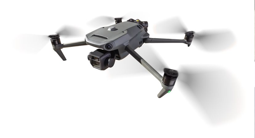 Front View of a Drone Quadcopter UAV