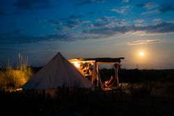 Campsite at sunset