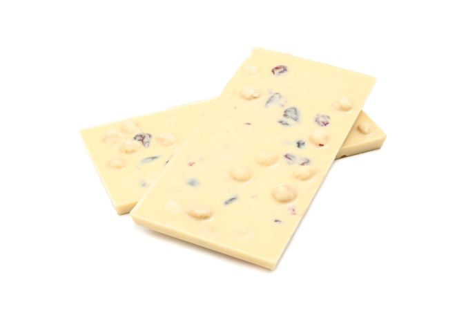 Tasty chocolate bars isolated on blank background