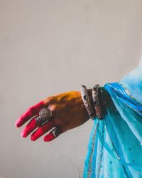 Person's had painted with henna