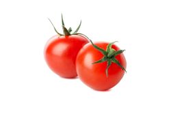 Fresh red tomatoes isolated on blank background