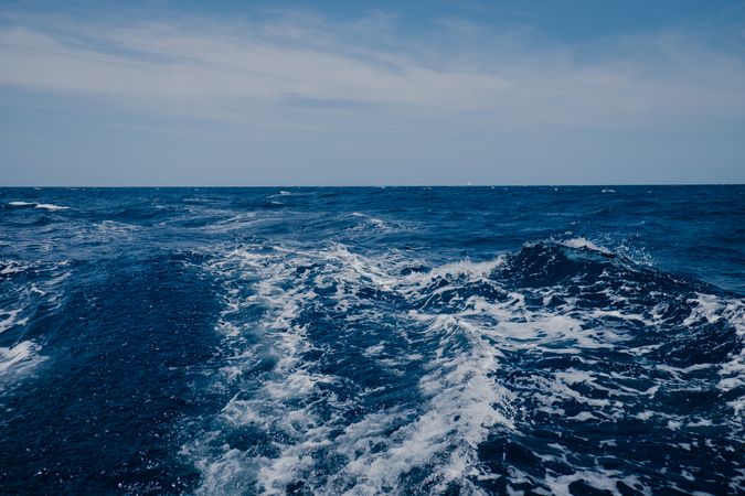 Choppy sea landscape