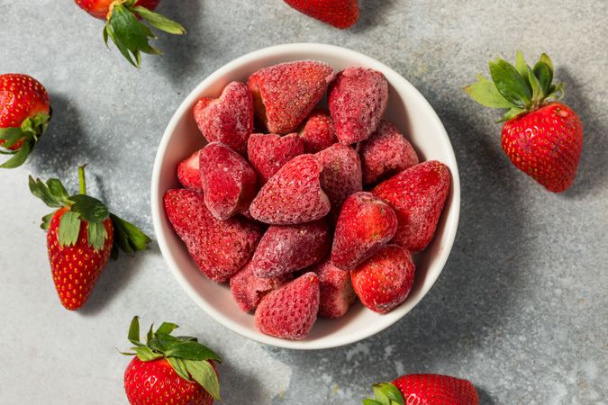 Cold Frozen Organic Strawberries