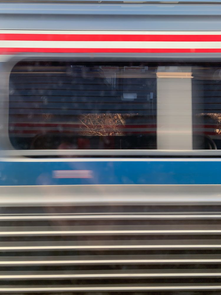 Train speeding by