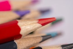 A close up of a bunch of pencils