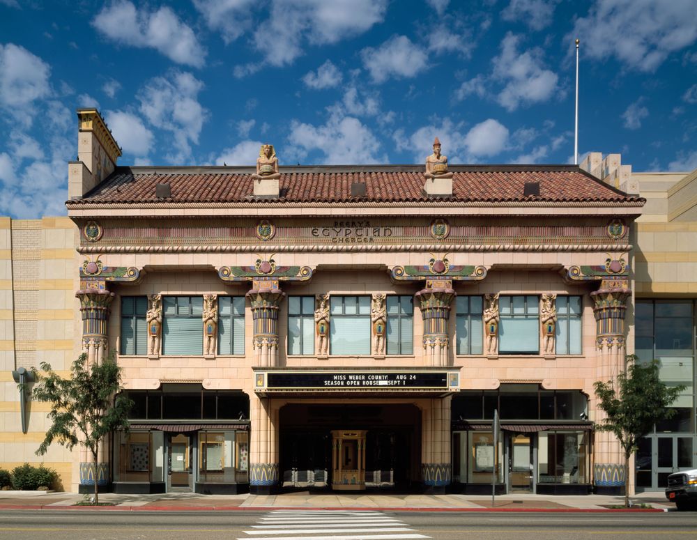 Facade of Peery's Egyptian Theater, Ogden, Utah