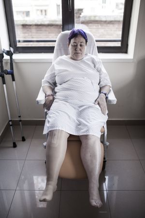 Mature woman hospitalized