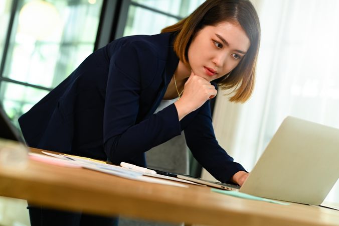 Businesswomen working with laptop in office