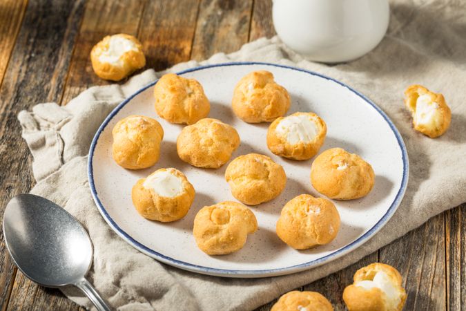 French Homemade Mini Cream Puff