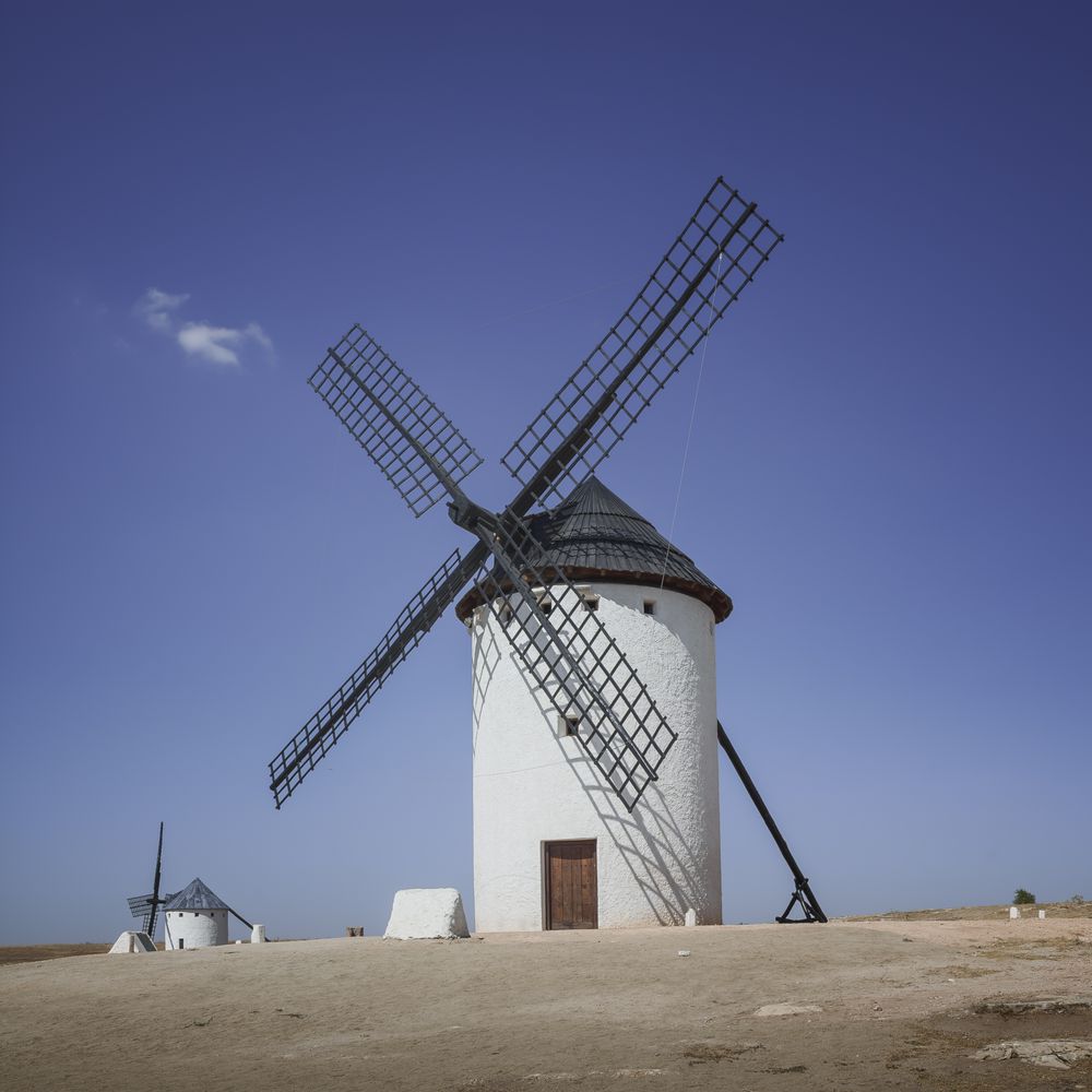Windmill in Campo de Criptana, Castile La Mancha, Spain.