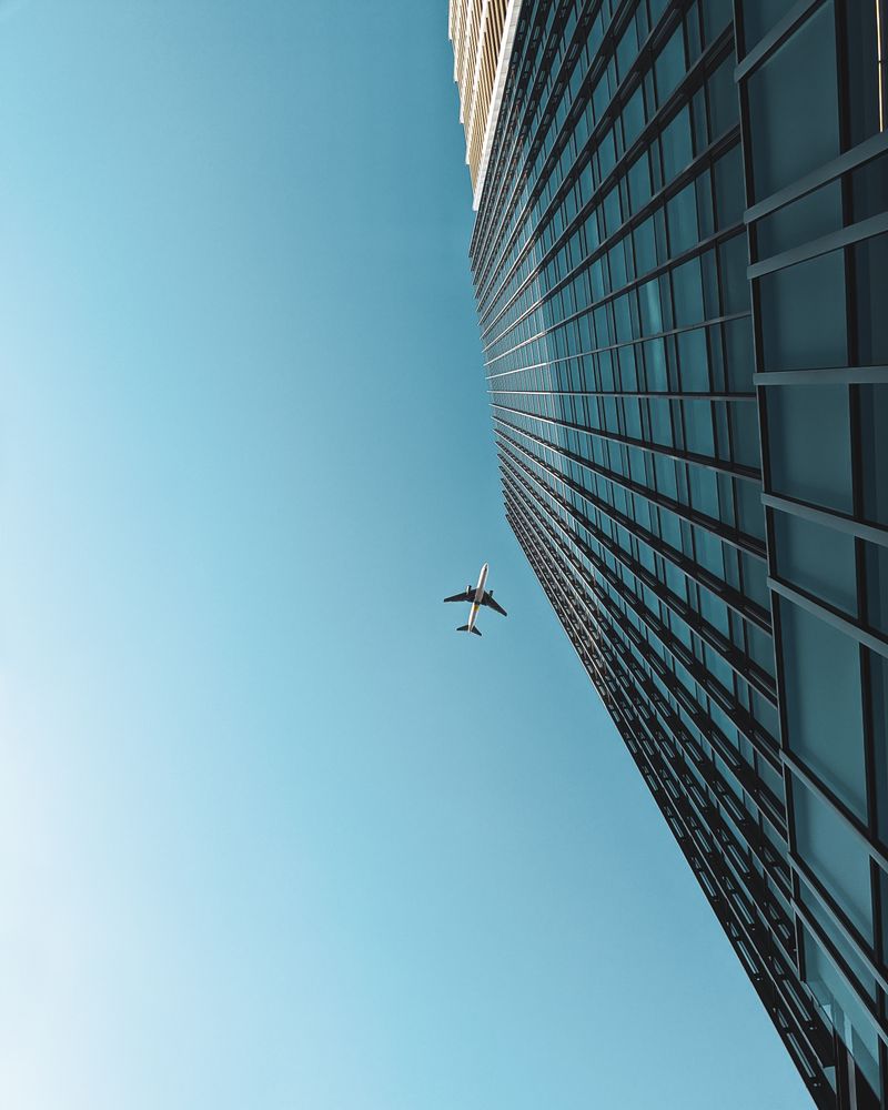 Departing plane