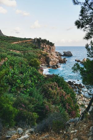 Hidden turquoise bay in Mediterranean coast of Turkey