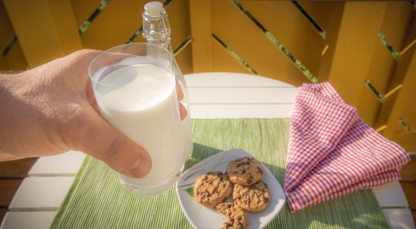 Milk and cookies for breakfast