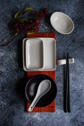 Asias table setting with chopsticks