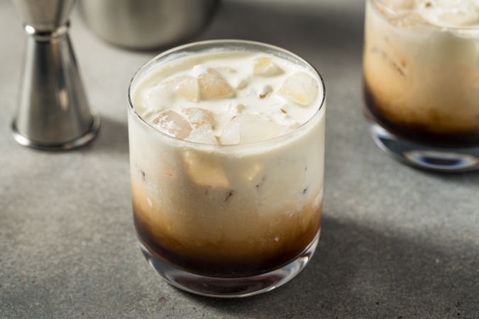 Refreshing Boozy Vodka Milk Russian Cocktail