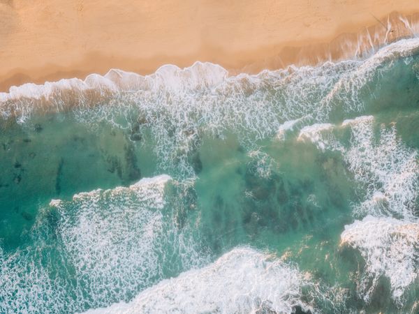 Sea waving near shore