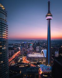 Cityscape of Ontario, Canada by night