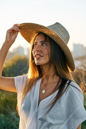 young woman looking away