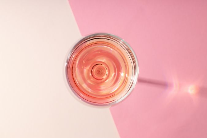 Glass of wine, delicious alcohol drink in glass