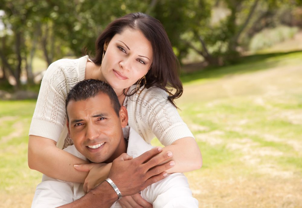 Hispanic Couple in the Park