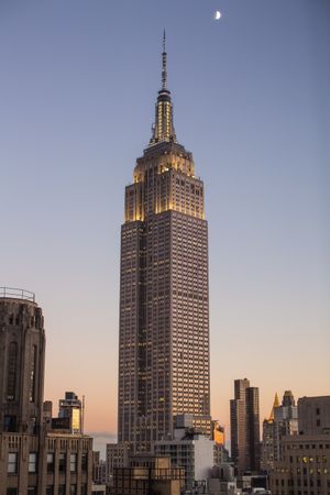 Empire State building at sunset