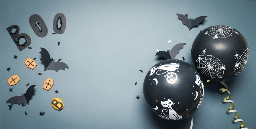 Concept of Halloween, Halloween balloon, space for text