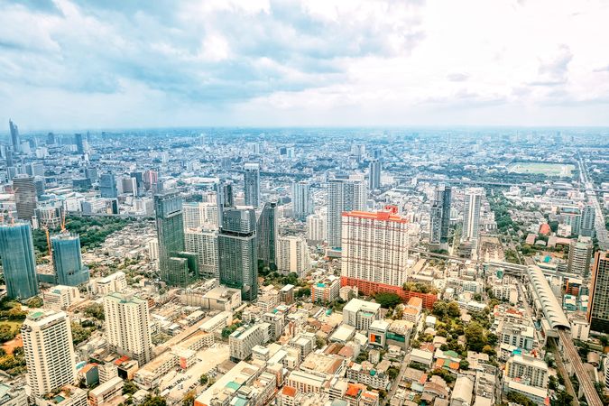 Aerial view of city buildings during daytime