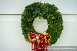 Christmas frame with thuja and baubles bGdBx0