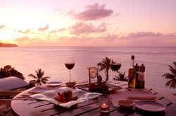 celebration with a sea view