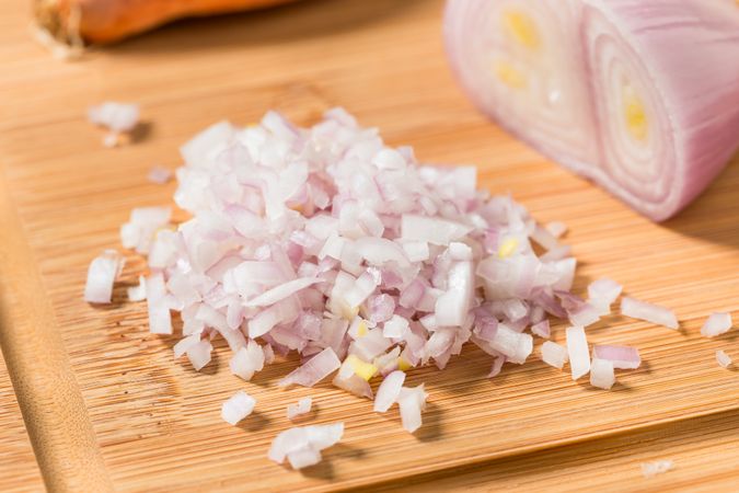 Organic Raw Cut Diced Shallot Onion