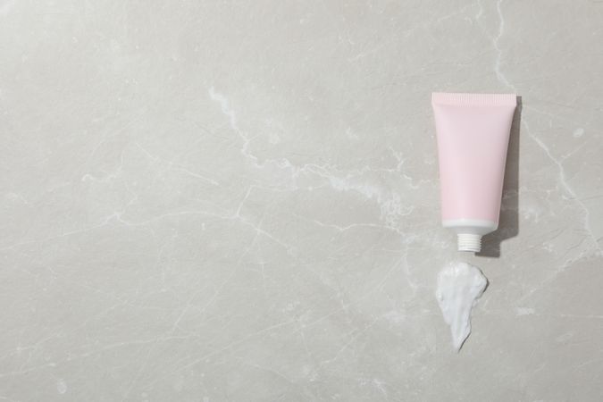 Concept of skin care, cream cosmetic, space for text