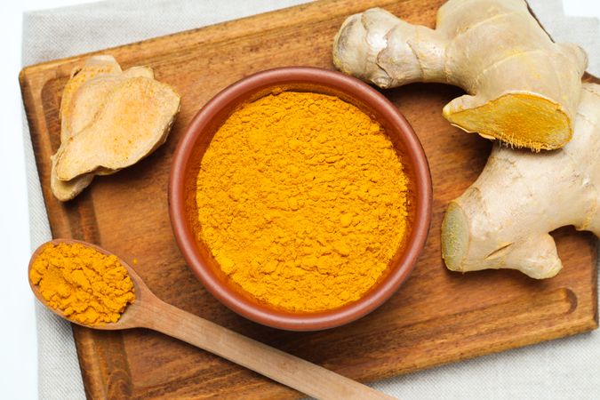 Fragrant seasoning - turmeric, one of the main ingredients in Indian curry