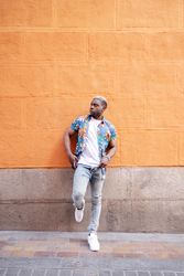 Portrait of a young Black man in the street