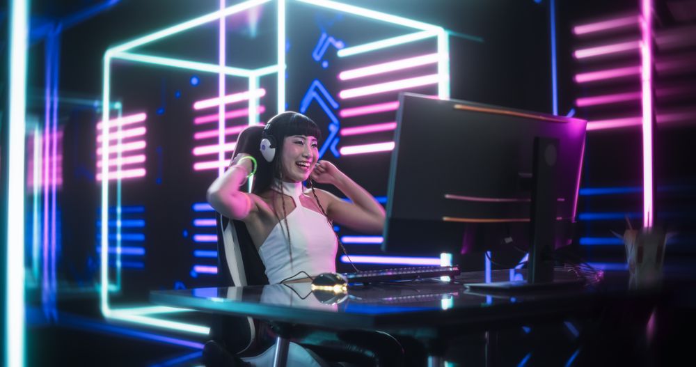 Internet Streamer Making a Live Video Game Broadcast on Social Media Channels.