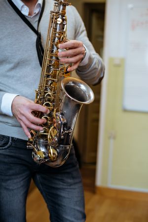 Man playing saxophone