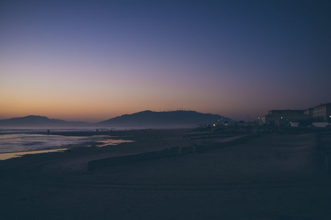 Landscape beach in sunset