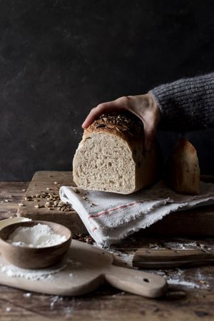 Fresh loaf of bread