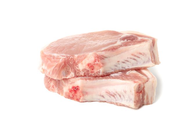 Raw meat for steak isolated on blank background
