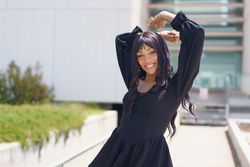 Woman smiling at camera