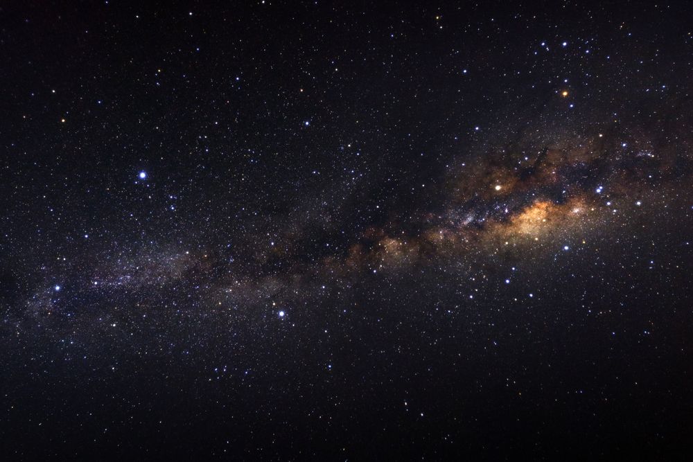 Milky way galaxy with stars and space dust in the universe