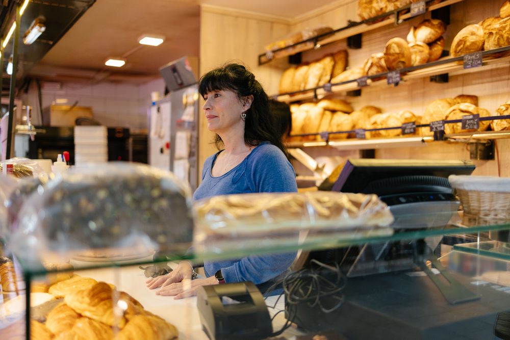 Portrait of a sales clerk in a bakery