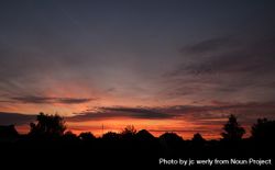 Dark orange sky at sunset 41wM70