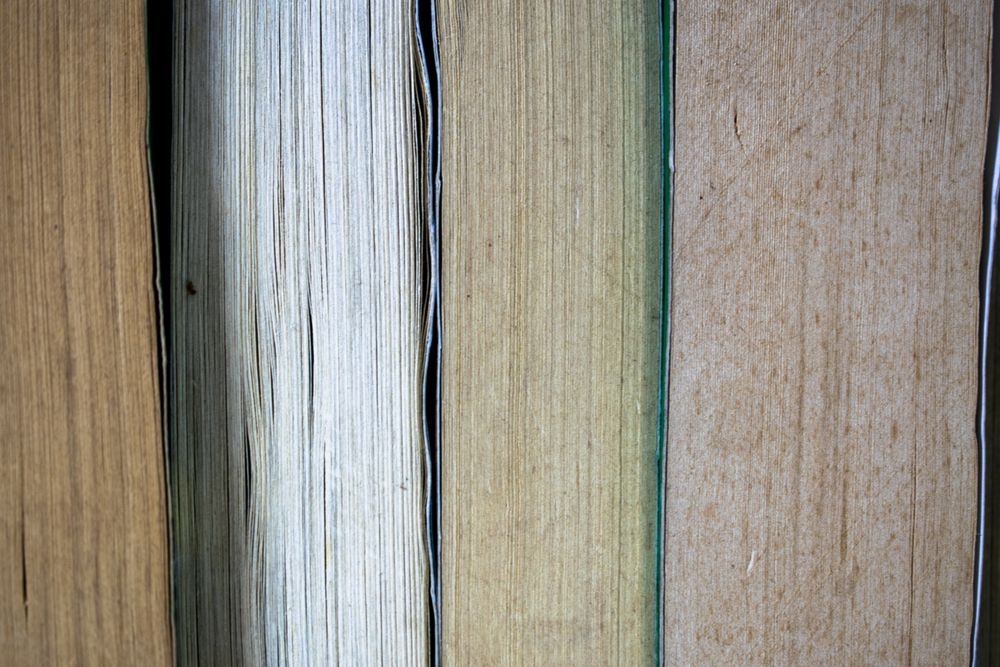 Stack of books with copy space