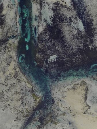 Aerial view of coastal sand