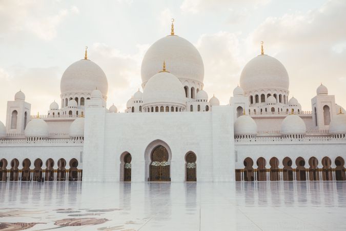 Breathtaking mosque in sunshine